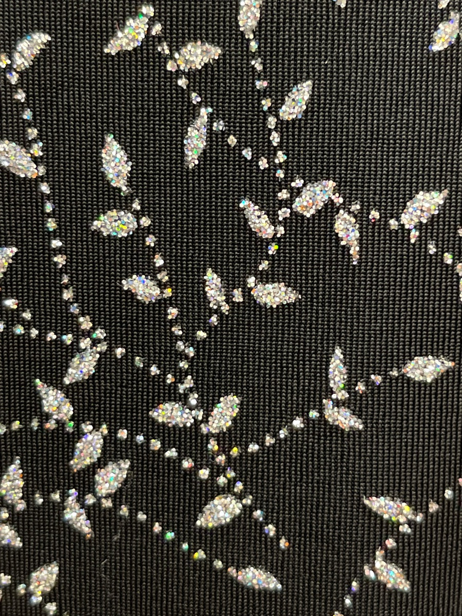 Ronni Nicole · Black Leaf Print · Medium · Black