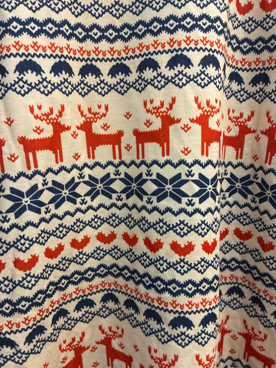 Bloomchic · Nordic Reindeer & Snowflakes · Large · Navy/Red