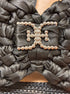 Sam Edelman · Paisley Braided Sandal · 7 · Black