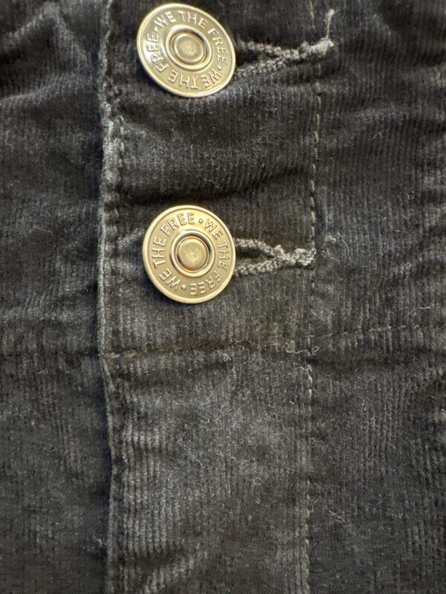 FreePeople · Flare Boho Jeans · 10 · Black Corduroy