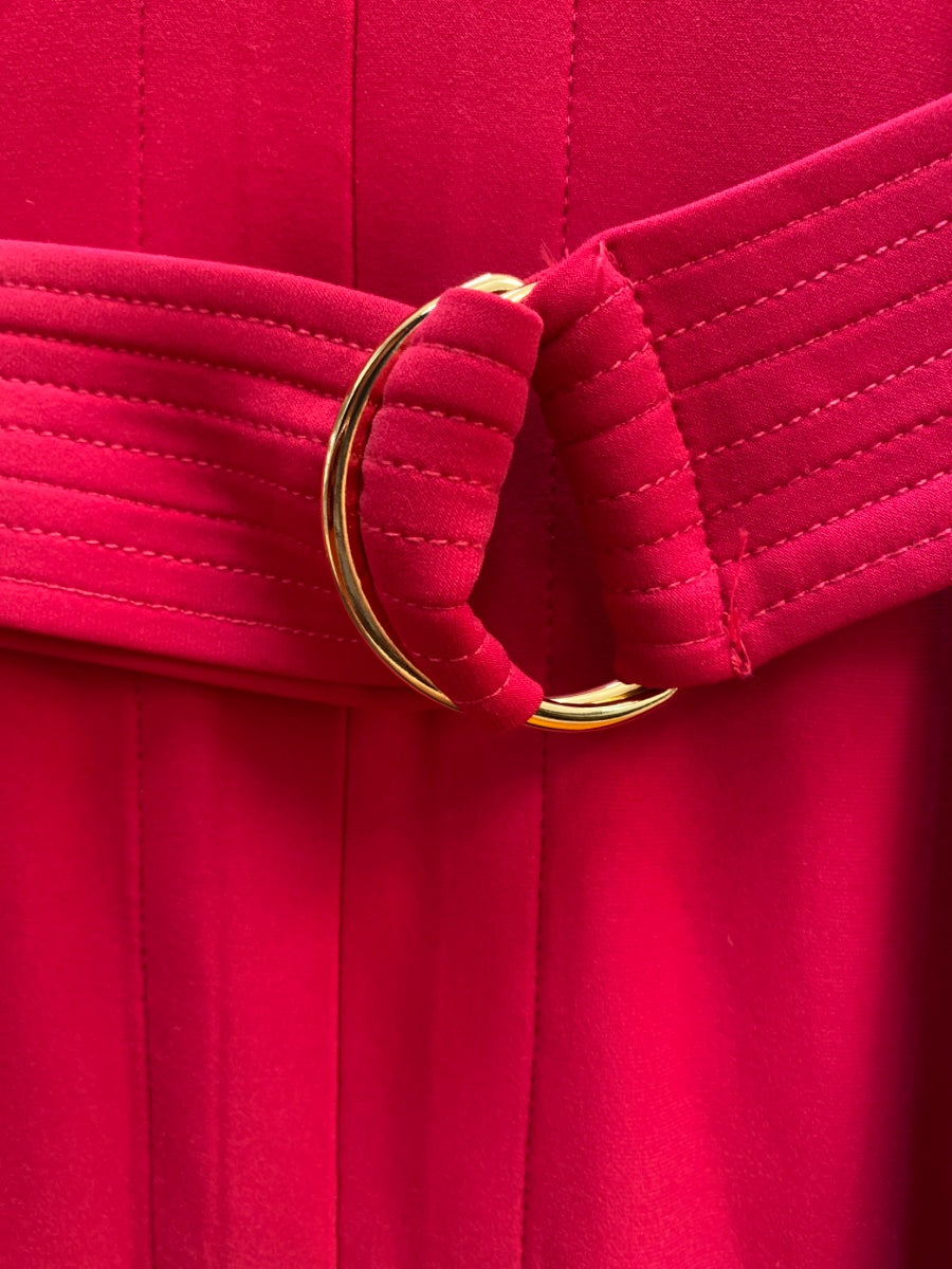 White House Black Market · Belted Dress · Large · Raspberry