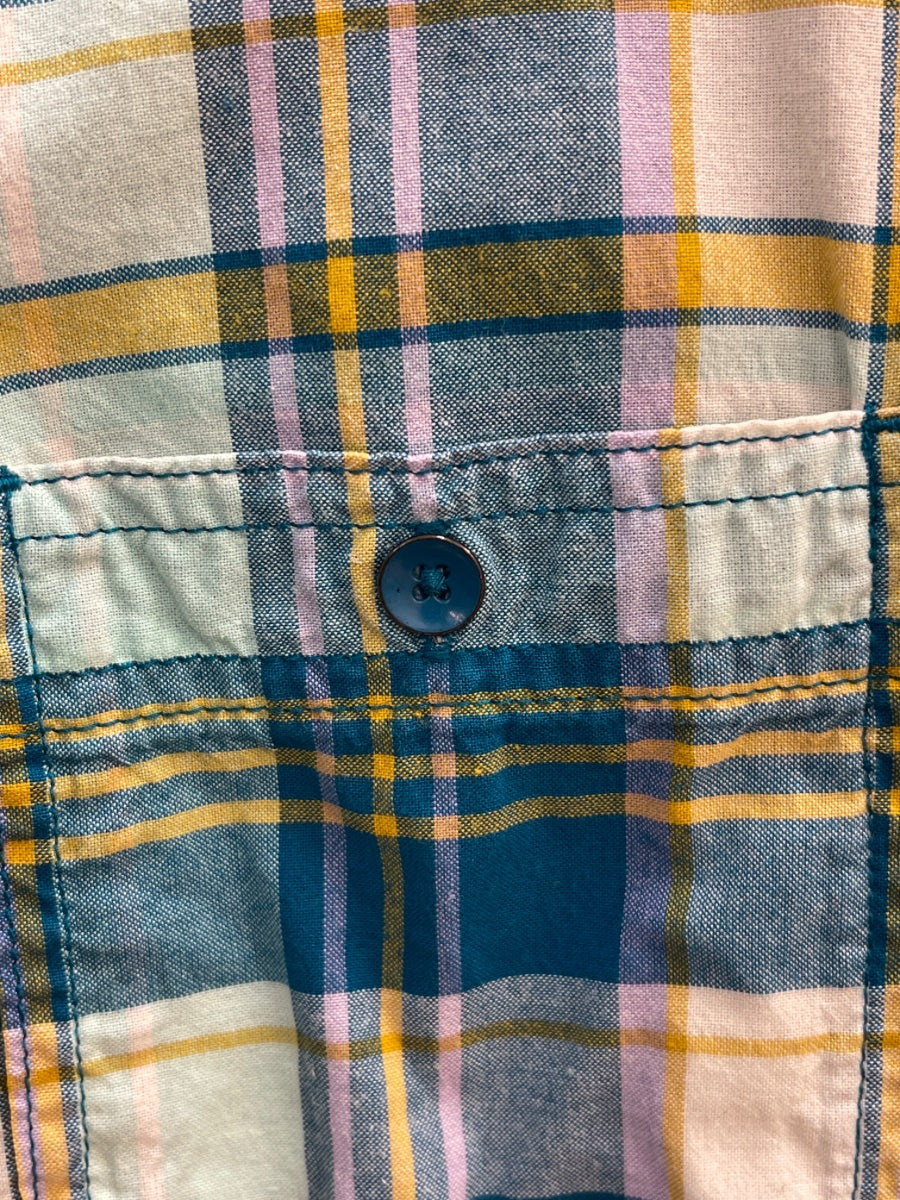 Duluth · Roll Tab Shirt · Medium · TealMint Plaid