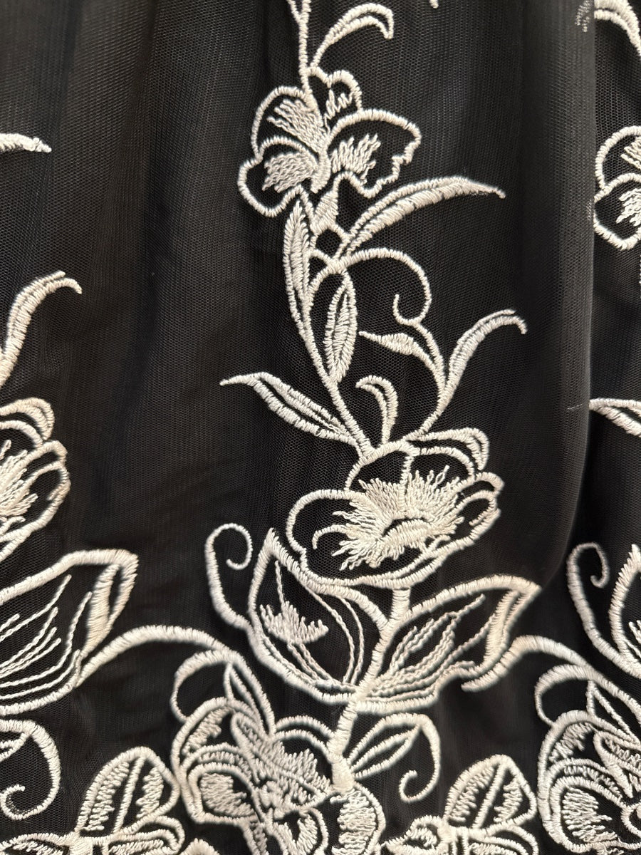 Alfani · Alfani · Floral Lace Overlay · Small · Black/White · SMALL · Black/White