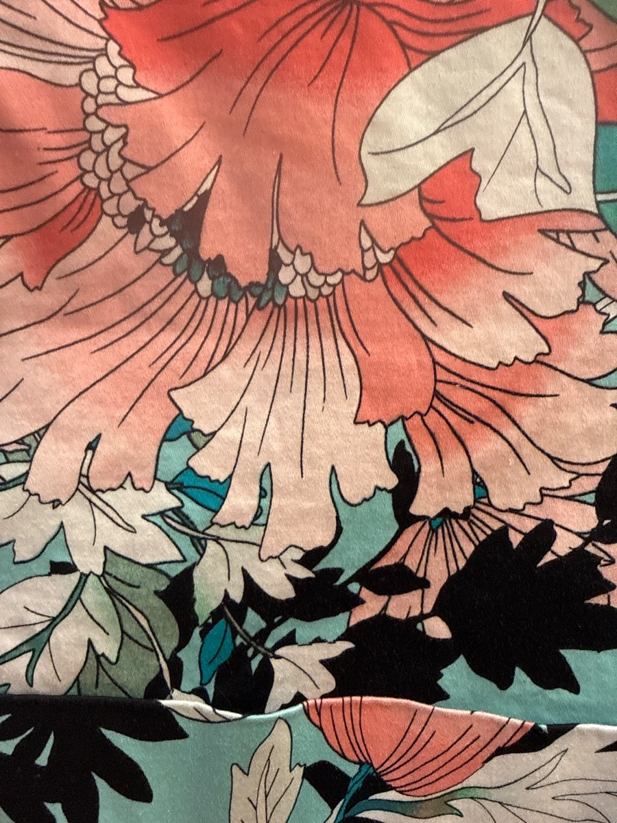 7thAve · Shorts · 6 · Aqua Black Floral
