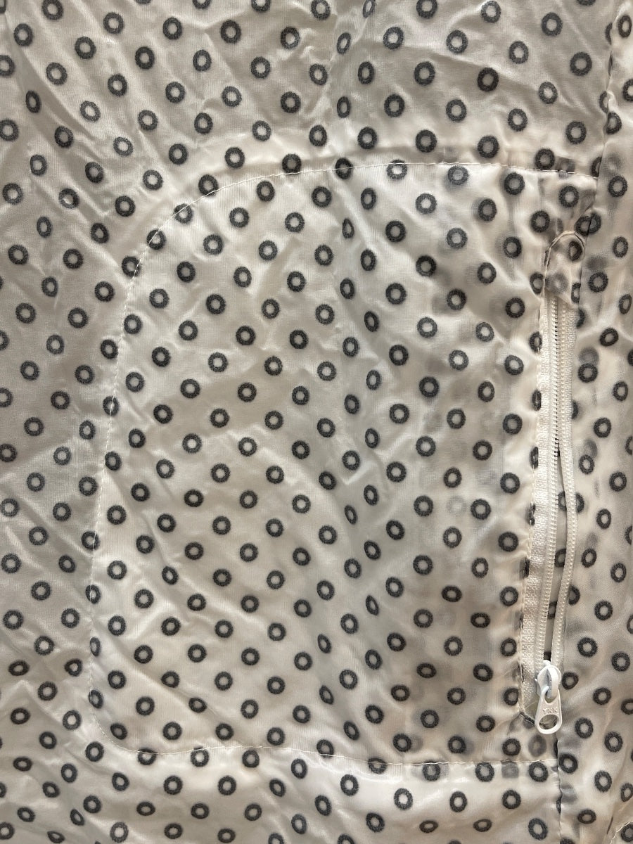 Nike · Zip Up Running Jacket with Dot Pattern · Large · White Gray