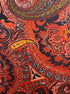 Papillon · Ruched Side · Large · RedBrown Paisley