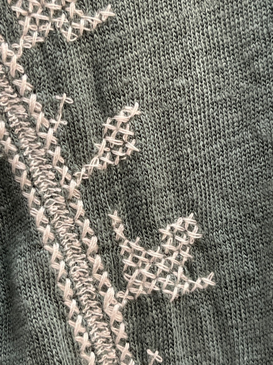 Garnet Hill · Cross Stitch Detail · Medium · SeaGreen