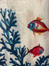 SoftSurroundings · Fish Scape with Coral Beading · Medium · White Teal