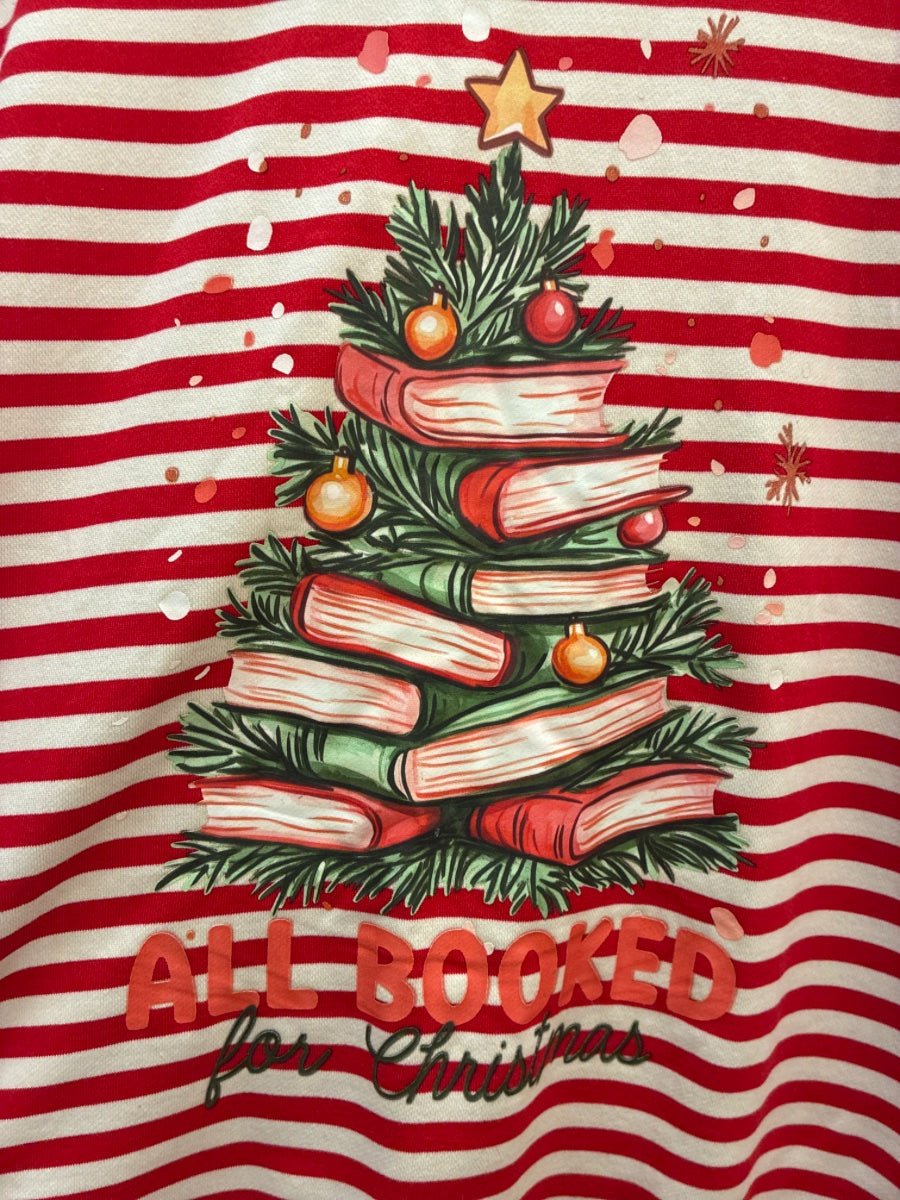 ALL BOOKED for Christmas · ALL BOOKED for Christmas Holiday Top · XLarge · Red/White