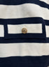 Adrianna Papell · Button Up Cardigan · Small · Navy/White
