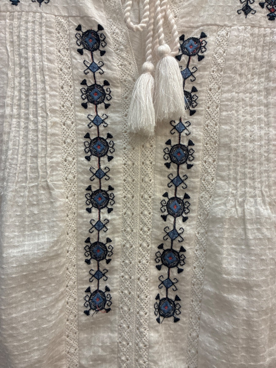 Lucky Brand · Sleeveless Top with Lace Overlay · Medium · White