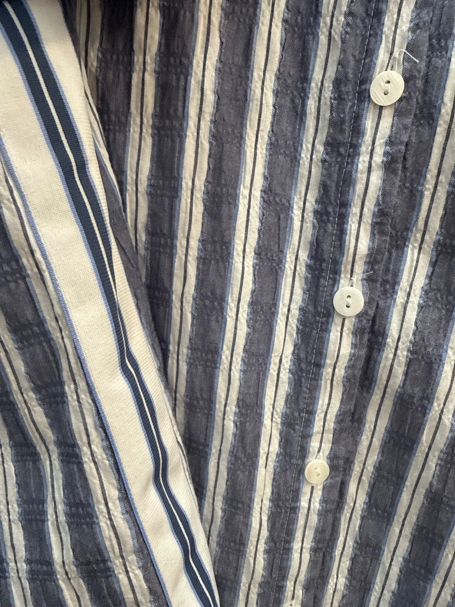 Habitat · Shirt · Medium · WhiteNavy Striped