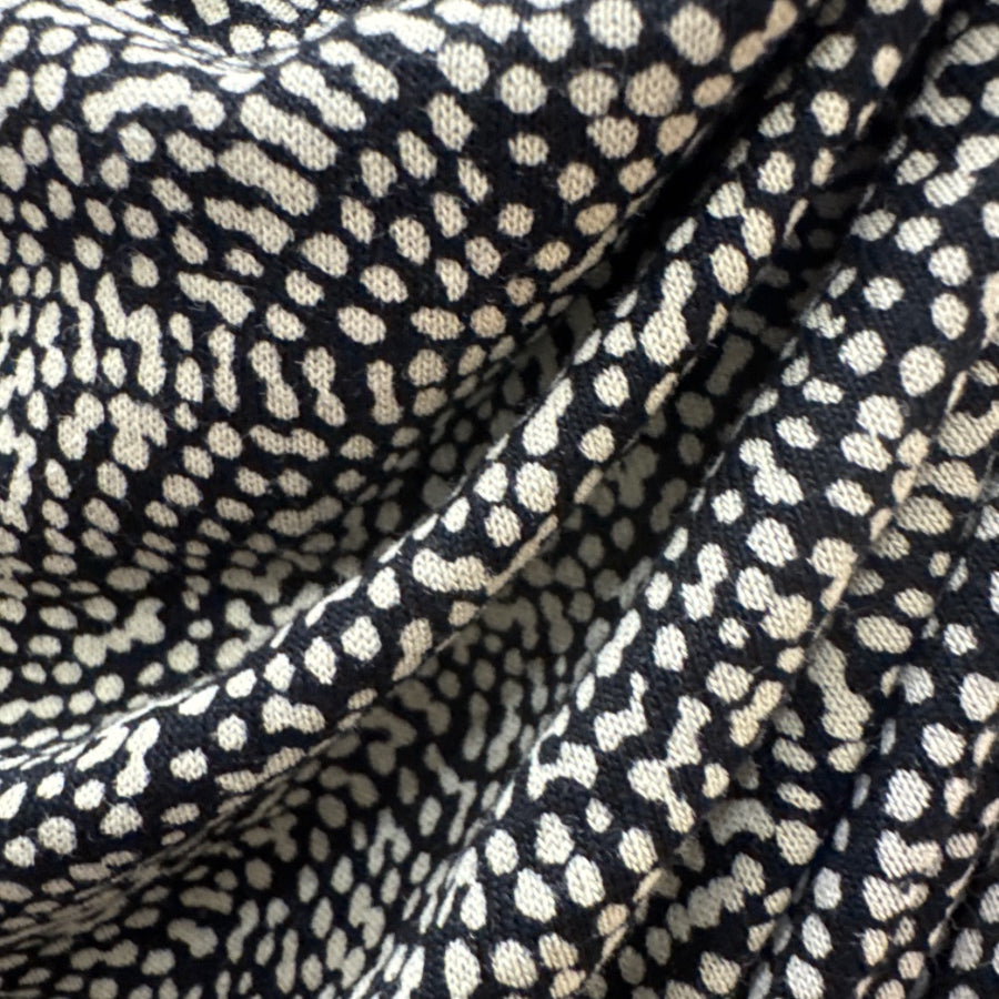 LOFT · Cap Sleeve Dress · Medium · Black and Beige Dotted