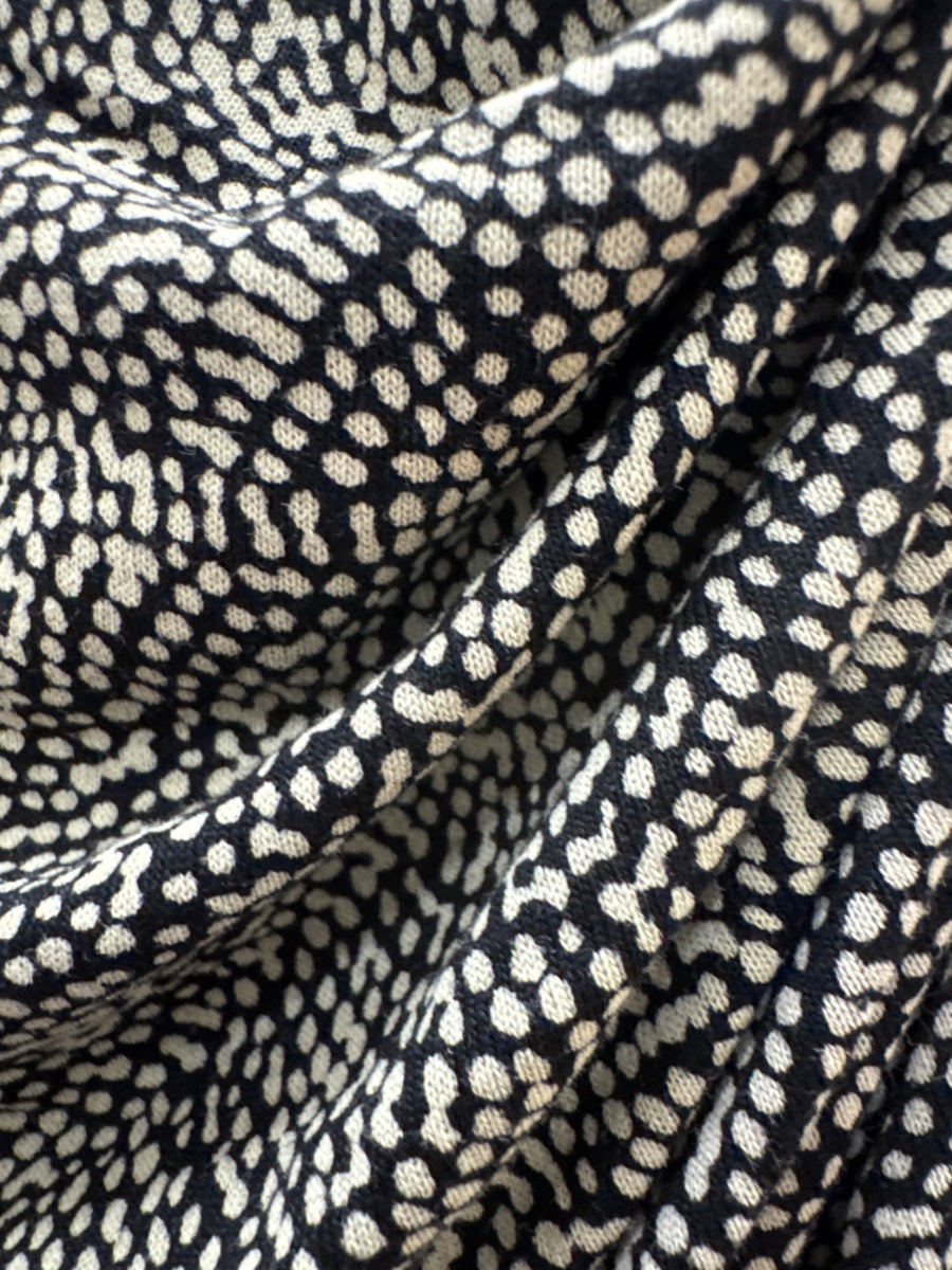 LOFT · Cap Sleeve Dress · Medium · Black and Beige Dotted