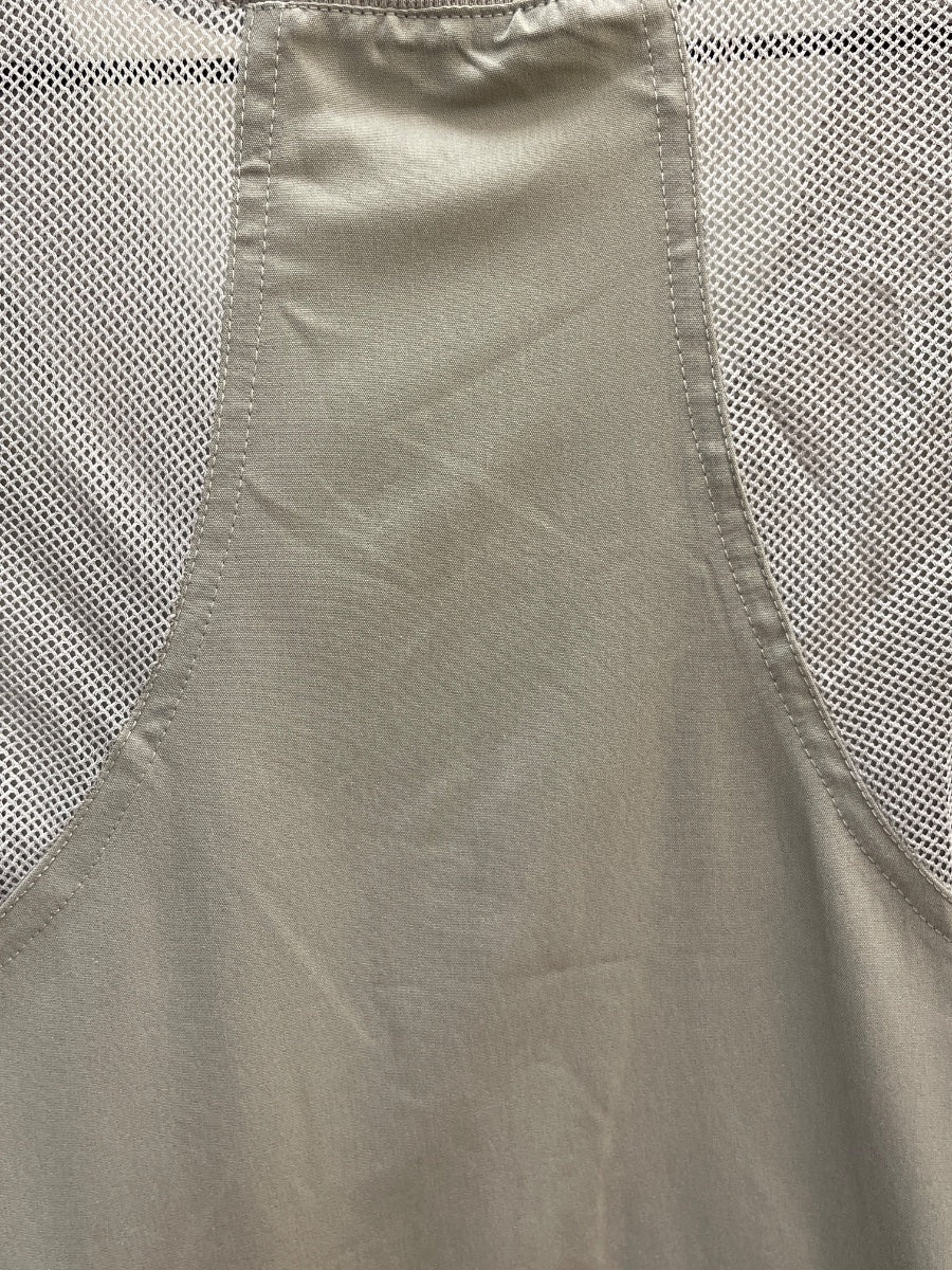 Fisoew · Women's Sleeveless Mesh Back Utility Dress · Large · Gray