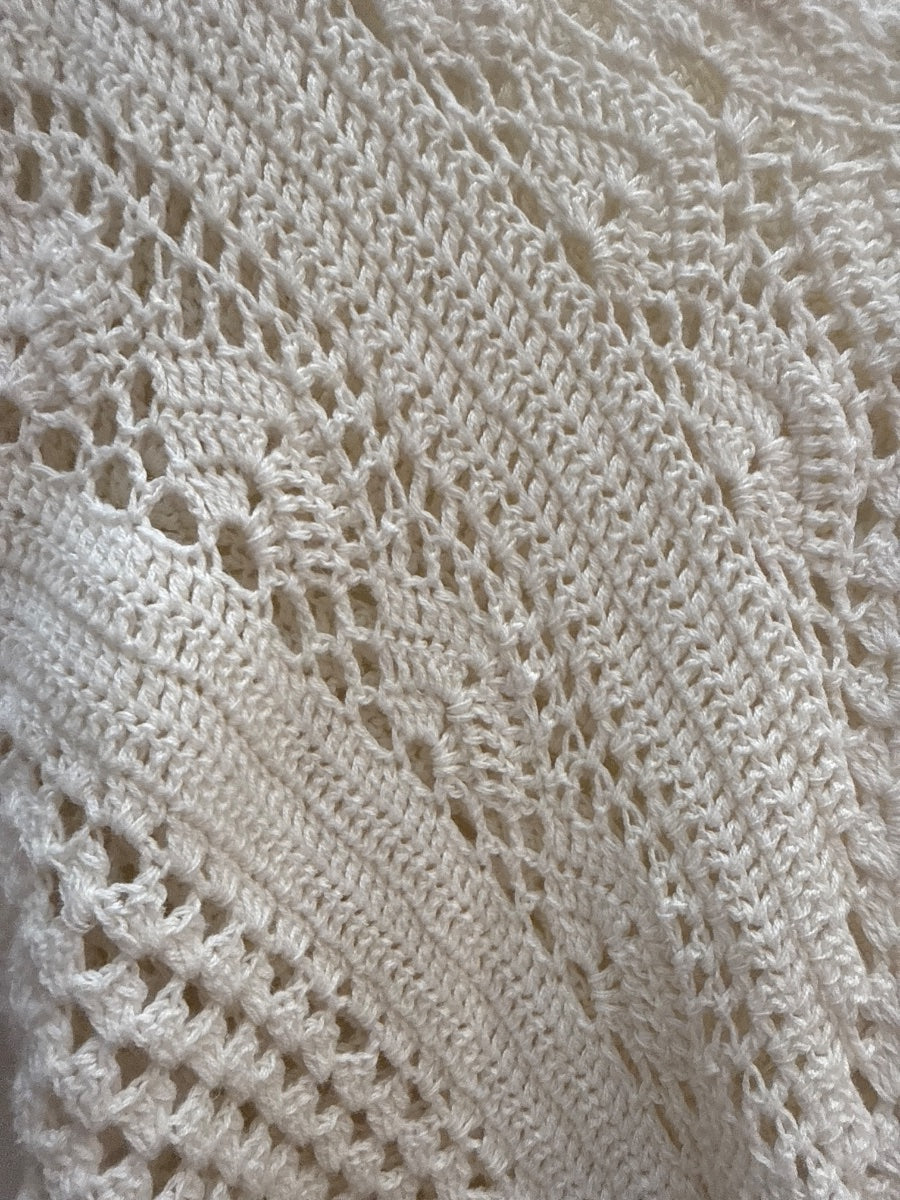 CAbi · 244 Crochet Shrug · Large · Cream