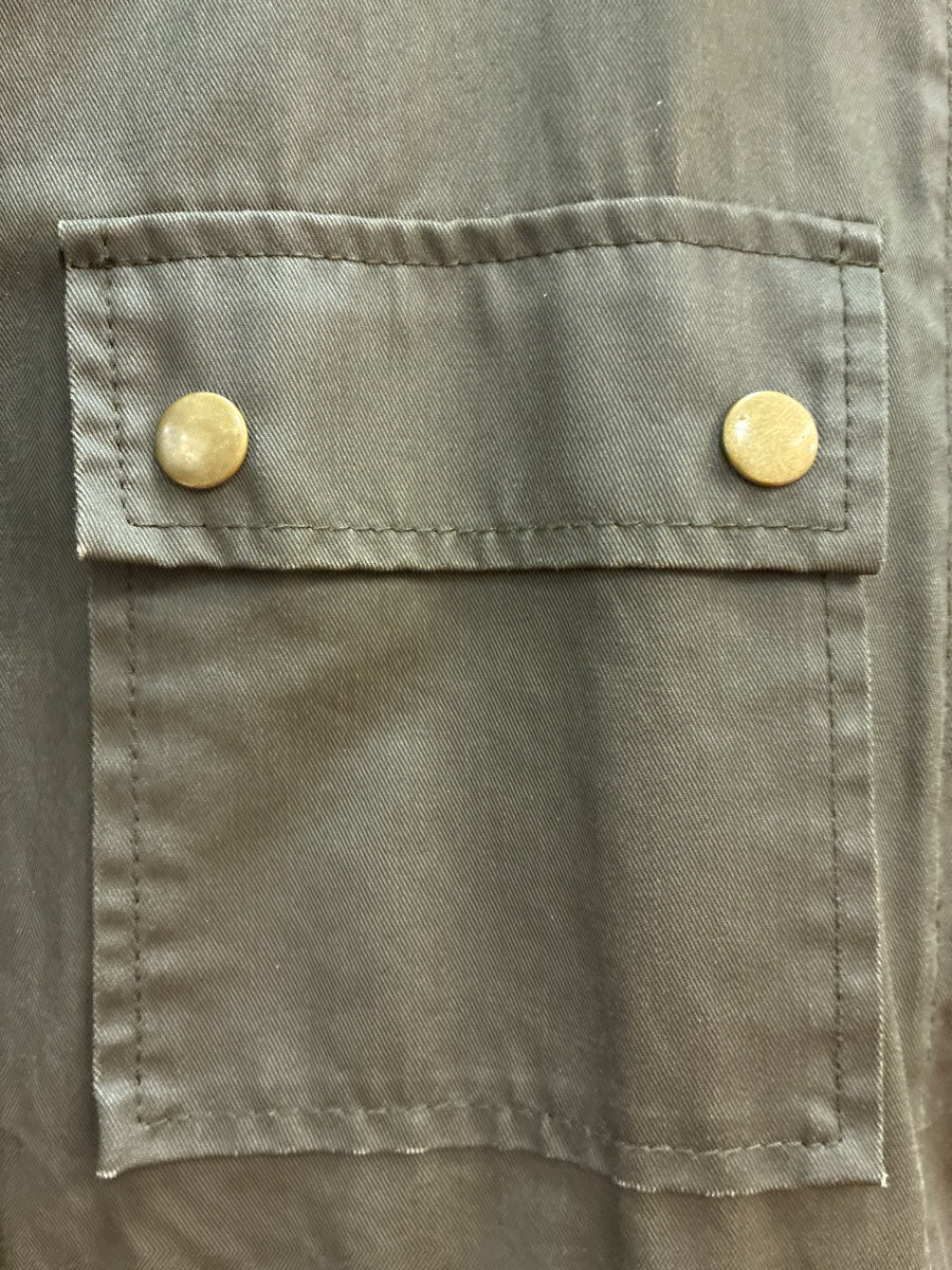 J Crew · Hooded Utility Field Coat Jacket w/ Corduroy Collar · Medium · Moss