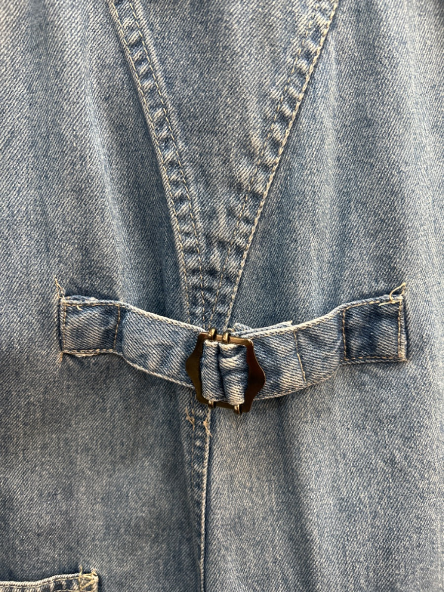 JUST BLUE · Shortie Overalls · Large · Vintage Blue