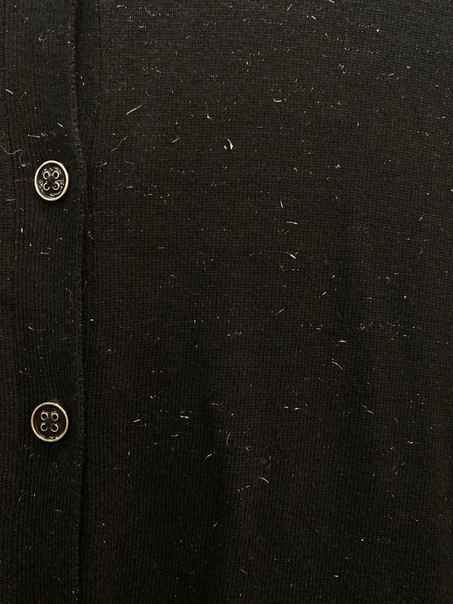 NicoleMiller · Button Up Cardigan · 1X · BlackSilver