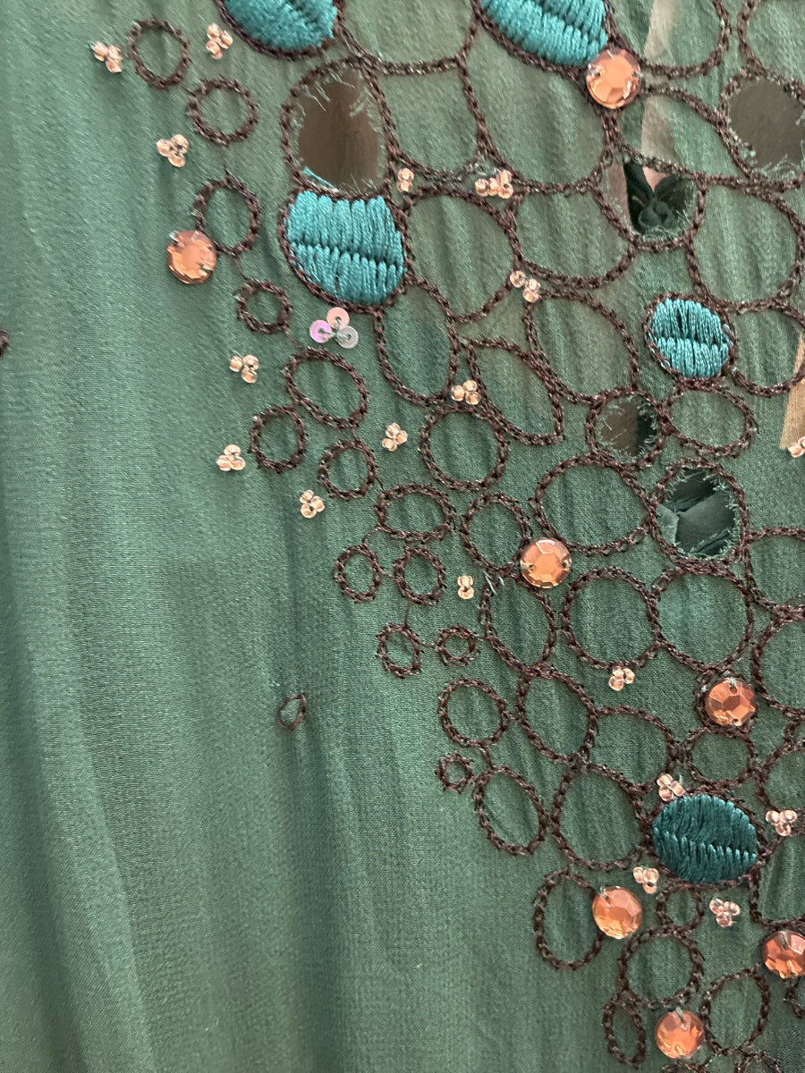 Anthropologie · Blue Tassel · Medium · Emerald
