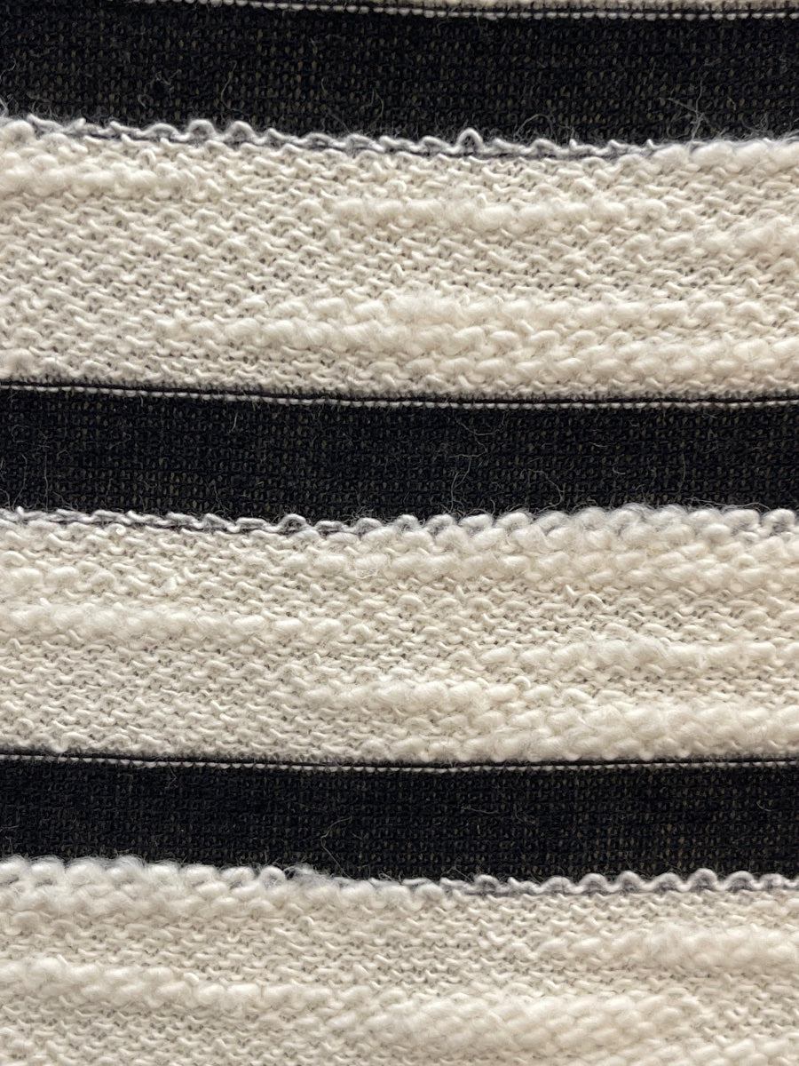 MaEve · Striped Cotton Blend · Large P · CreamBlk