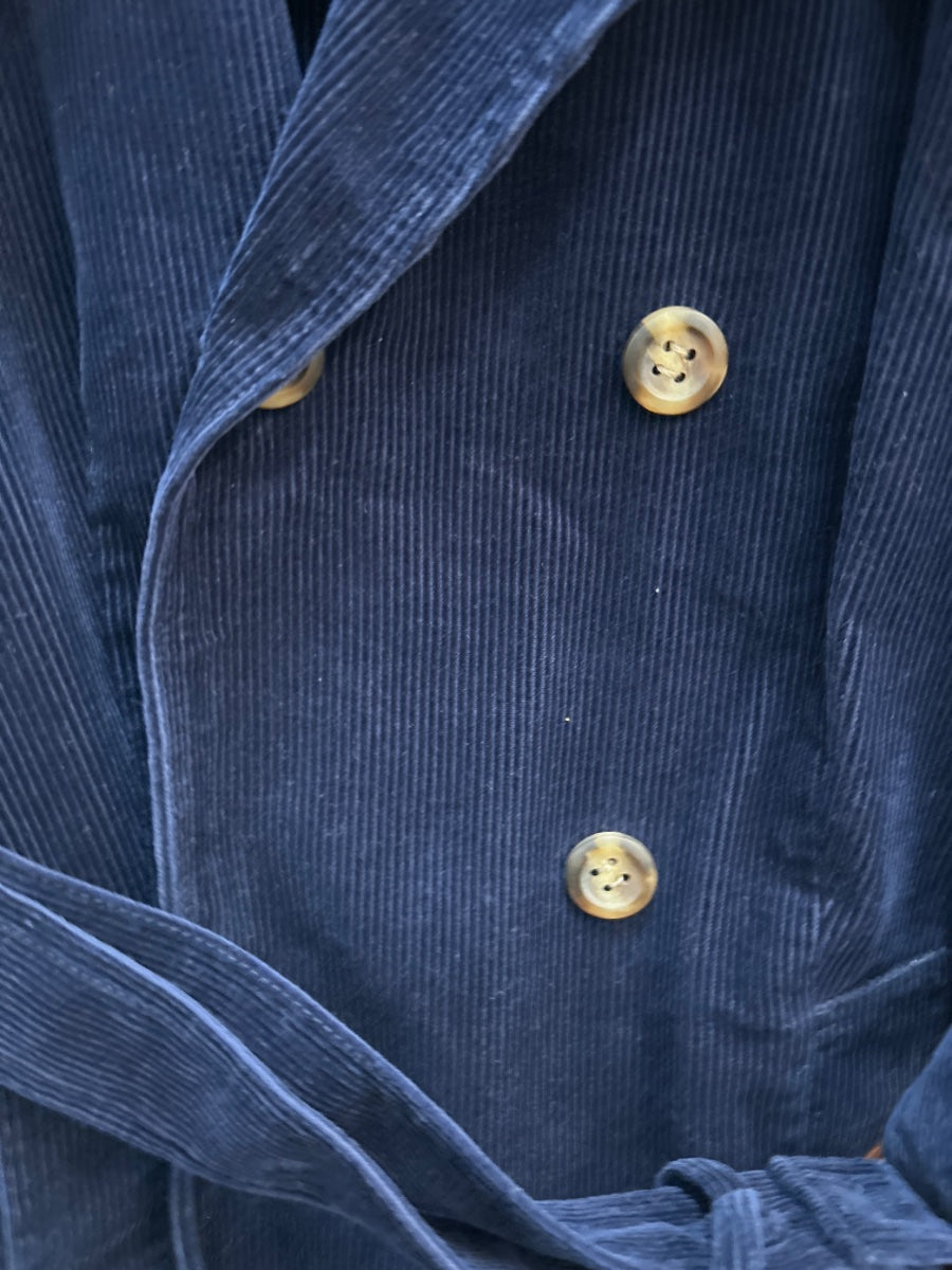 L.L.Bean · Belted Double Breasted · Small · Navy