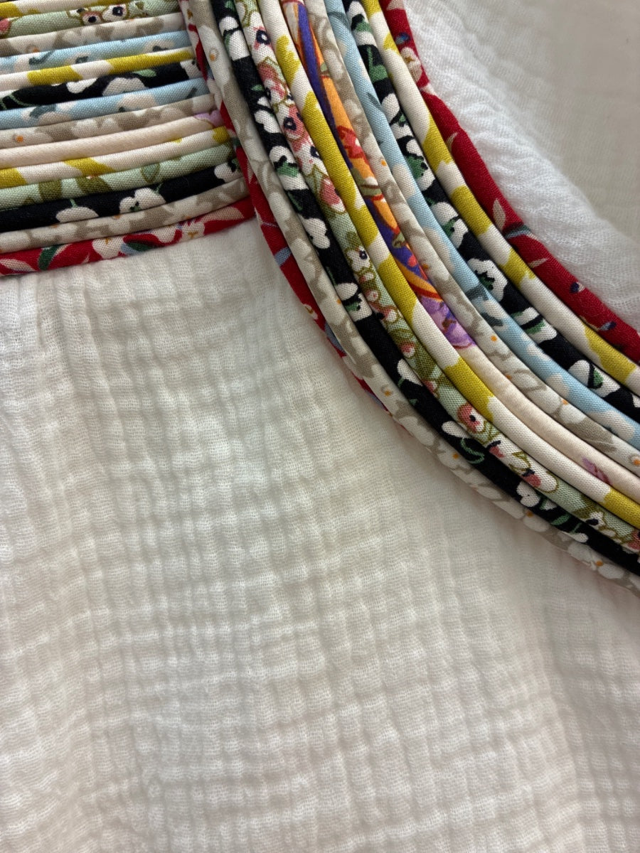 See and be Seen · Cap Sleeve Top · Large · White Multi