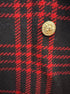 Anne Klein · Blazer style knit cardigan · Medium · RedBlack Plaid