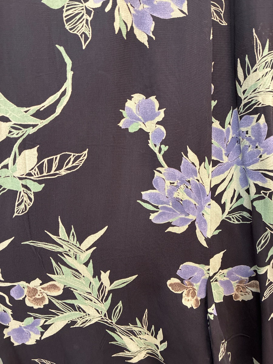 JM Collection · Maxi Sheer Floral Print · 12 · BlueFloral