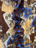 Jaipur · Crinkle Texture Floral Polka-Dot Blouse · Small · BrownBlue