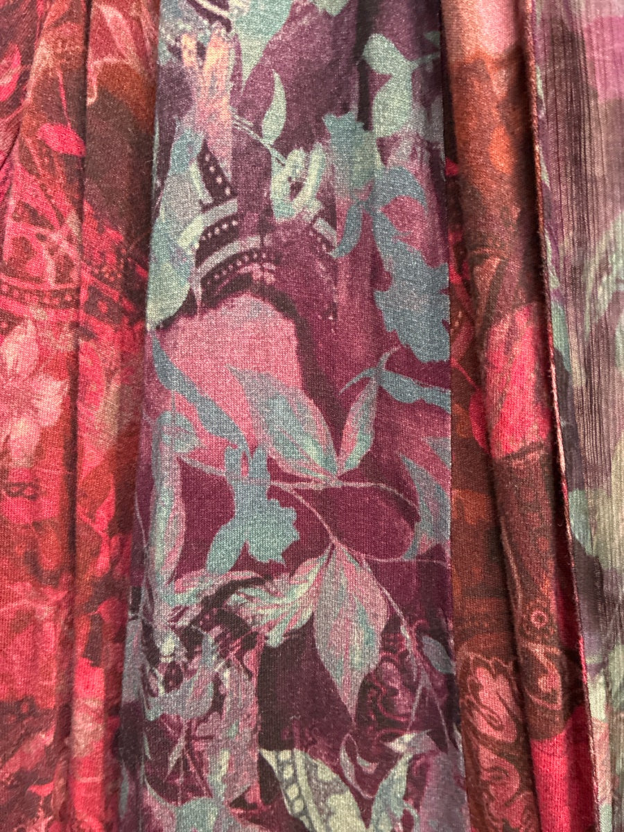 SoftSurroundings · Open Drape Cardigan · Small · BurgRose