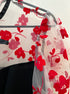 The Clothes Rack · Short Sleeve Floral Dress · Medium · Black and Red Floral