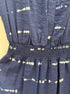 Sonoma · Sleeveless Dress With Pockets and Smocked Waist · Large · NavyWhite