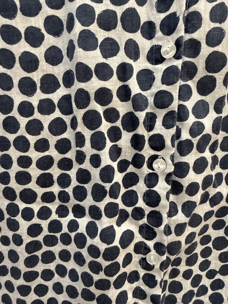 Charter Club · Shirt · XLarge · White/Navy Polka Dot