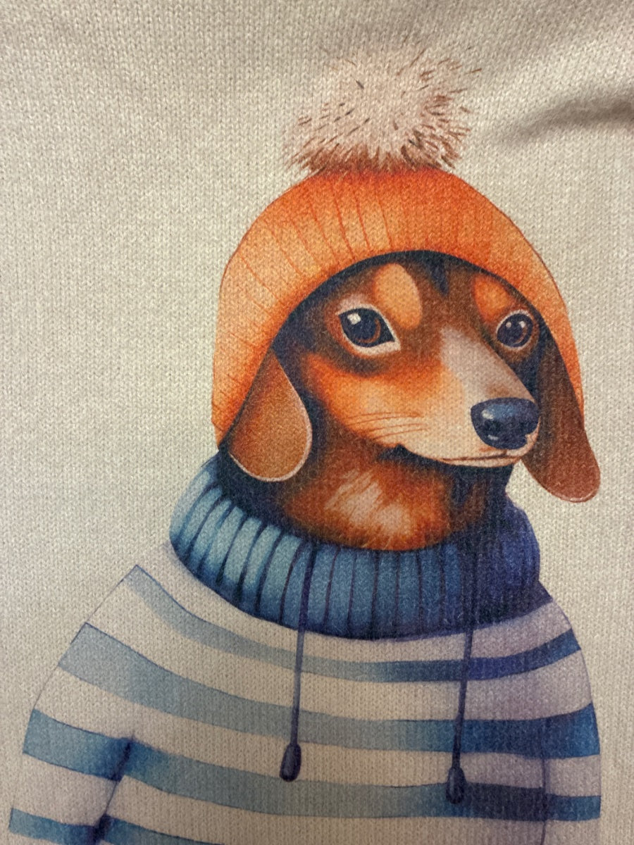 Fashion Sweater · Classic Style FashionSweater Dachshund · XLarge · BeigeBlue