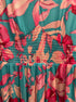 Maggy London · Floral Dress w/ Mesh Shell · 12 · TurqPink