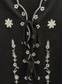 Adrianna Papell · Tie Front Detail Balloon Sleeve · Small · Black/White Embroidery