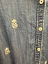 Foxcroft · Pineapple · Medium · Blue Chambray