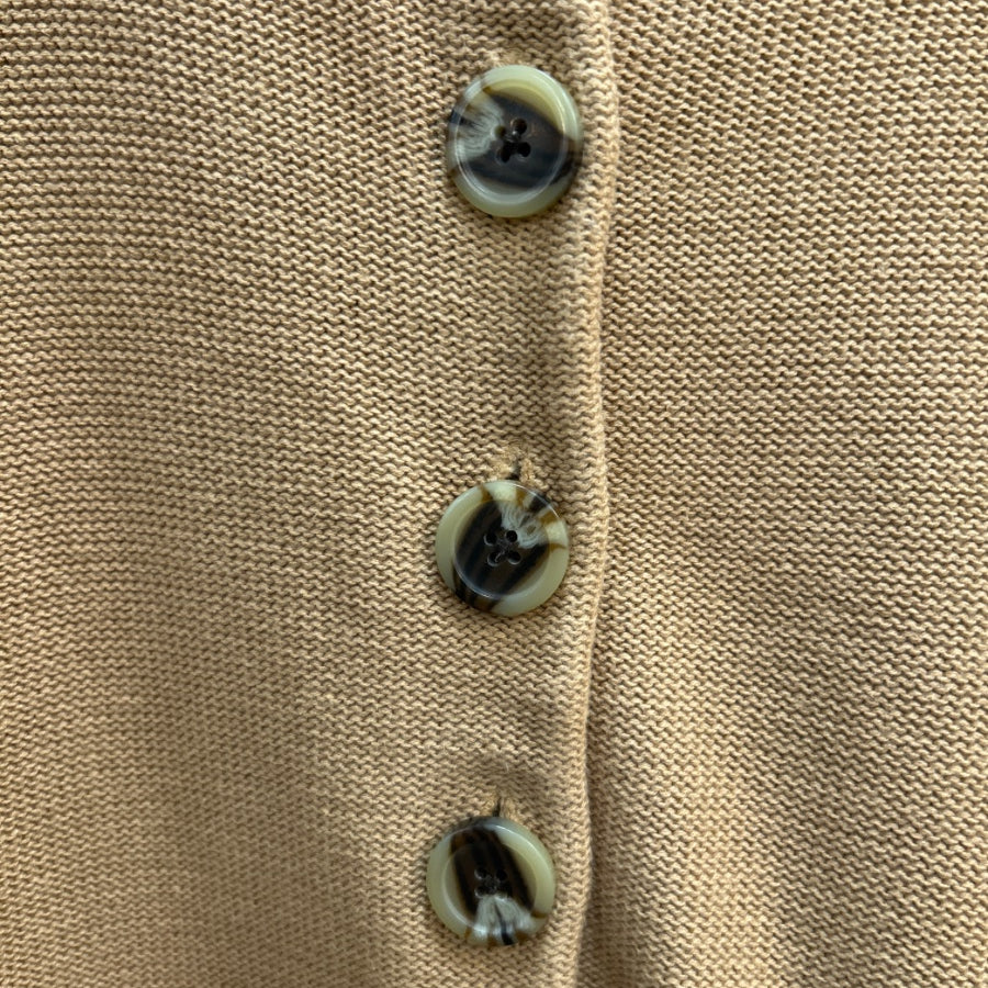 Quince · Button Up Cardigan · Medium · Cognac