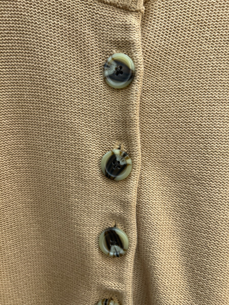 Quince · Button Up Cardigan · Medium · Cognac