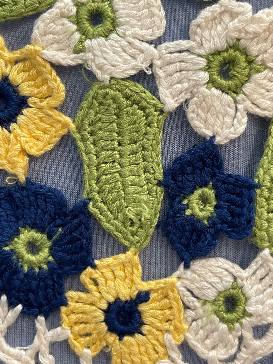 Anthropologie · Blue Tassel · Small · BlueCream Crochet