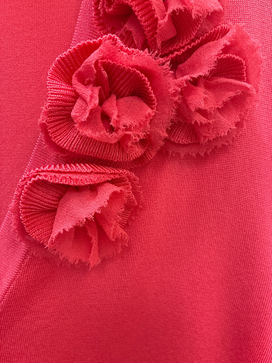 Jones New York · Button Up Cardigan with Rosette Detail · XLarge · Salmon