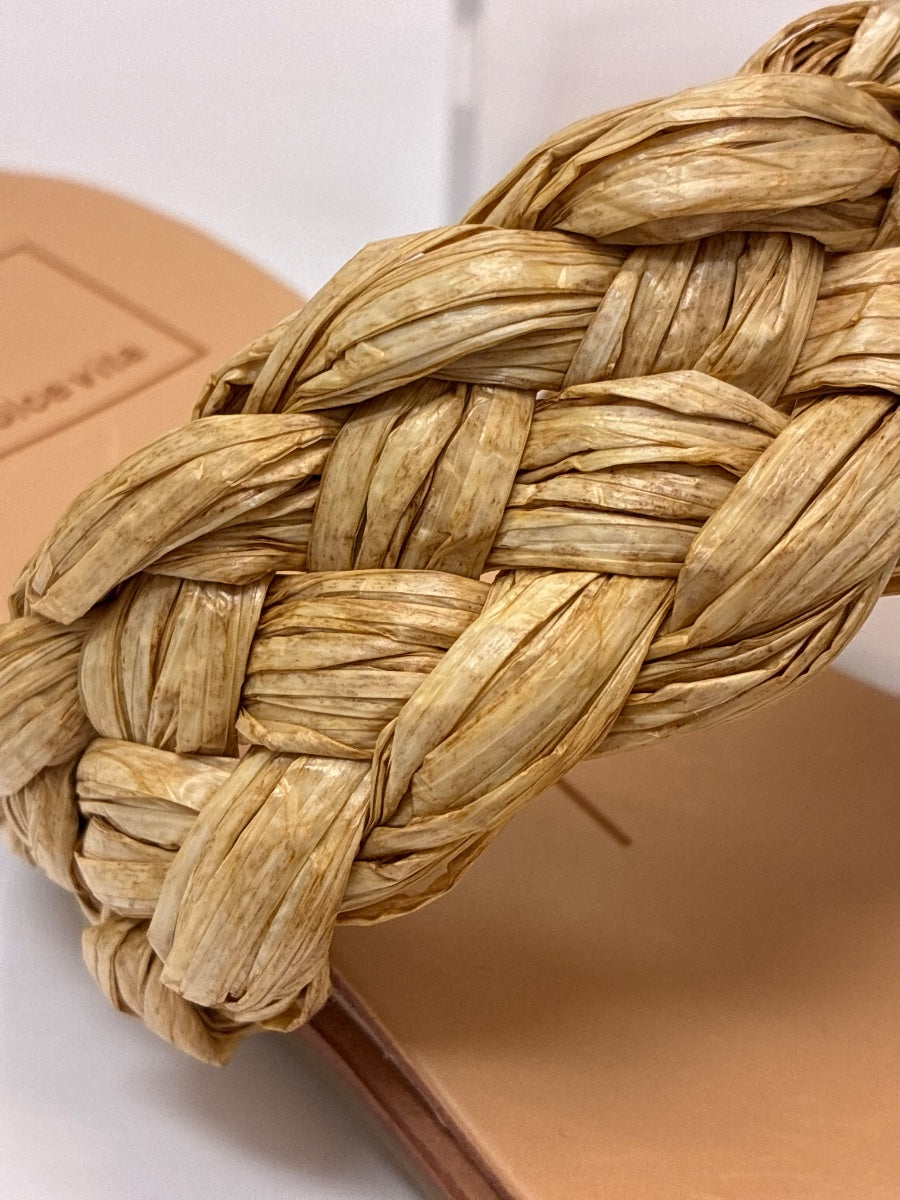DolceVita · Raffia Braided Strap · 7.5 · Beige
