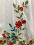 Anthropologie · Floral Embroidered Tassel Skirt · Large · White