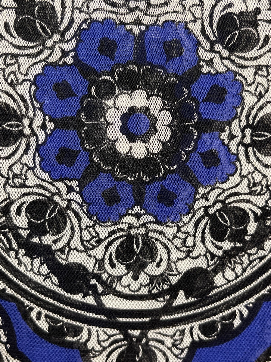 INC · Medallion Print Sleeveless Top · 2X · BlueBlk