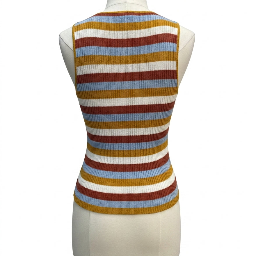 Zara · Knit SL Top · Medium · GoldBlue