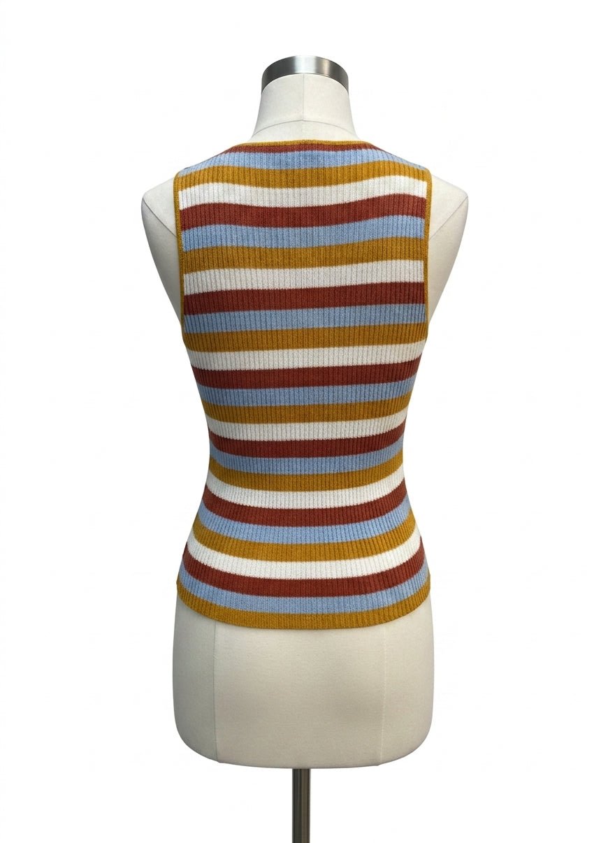 Zara · Knit SL Top · Medium · GoldBlue