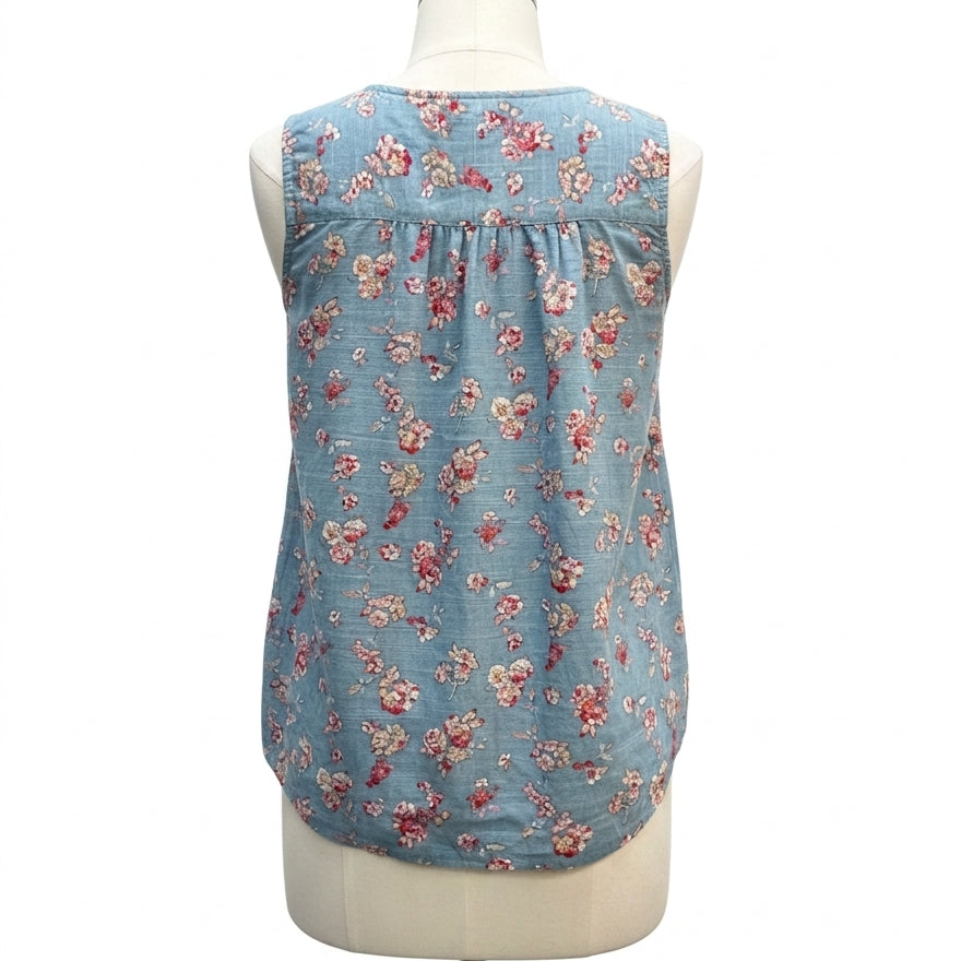 Caslon · Tank Top · Large · Blue Floral