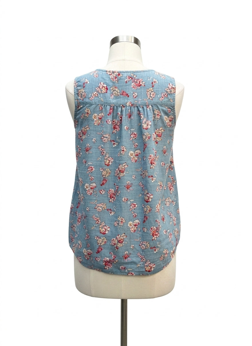 Caslon · Tank Top · Large · Blue Floral