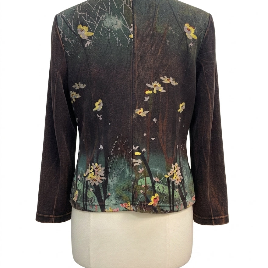 Citron · Zip Up Jacket · Large · BrownGreen